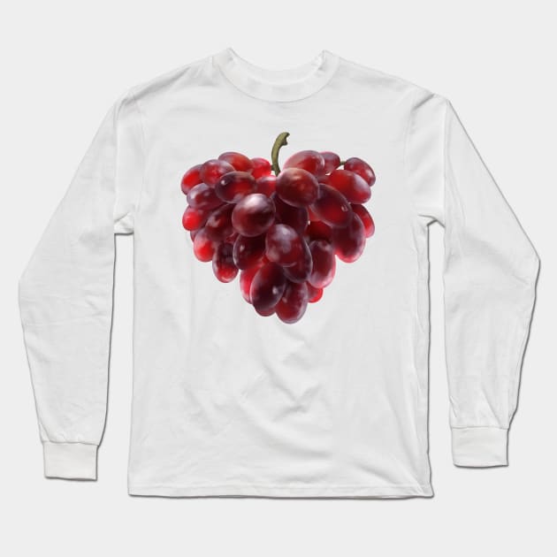 Grape Love Long Sleeve T-Shirt by Ed Labetski Art